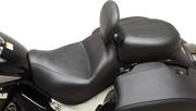 MUSTANG Wide Touring Solo Seat - Black - Plain - with Driver Backrest - C90T '15-'19 - 89206 - PartsOutlet.com.au
