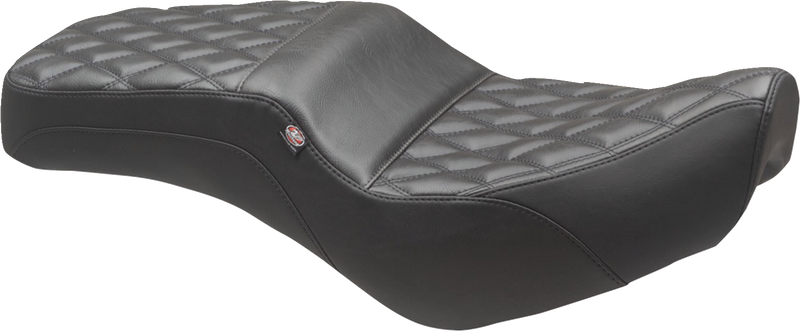 MUSTANG Squareback Seat - Black - Double Diamond - Honda Rebel CMX 300/500 '17-'24 - 84003 - PartsOutlet.com.au
