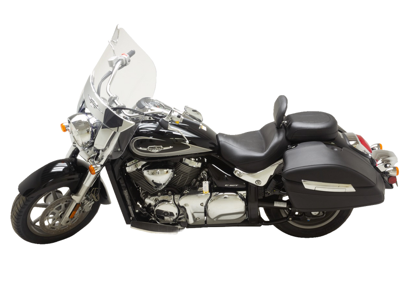 MUSTANG Wide Touring Solo Seat - Black - Plain - with Driver Backrest - C90T '15-'19 - 89206 - PartsOutlet.com.au