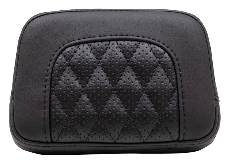 MUSTANG Squareback Sissy Bar Pad - Black - Diamond Stitch - Indian Chief '22-'23 - 88206 - PartsOutlet.com.au