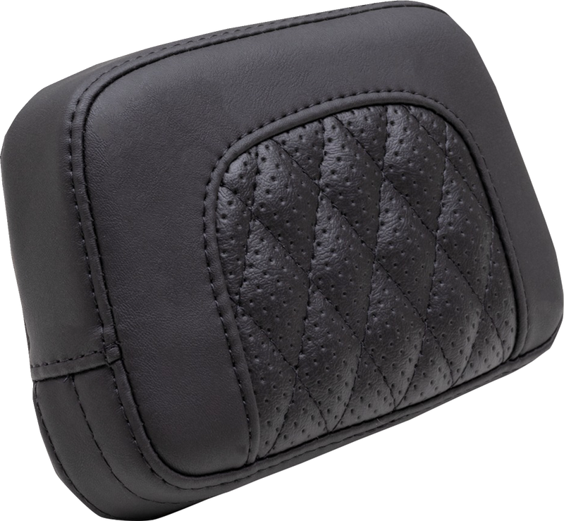 MUSTANG Squareback Sissy Bar Pad - Black - Diamond Stitch - Indian Chief '22-'23 - 88206 - PartsOutlet.com.au