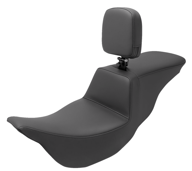 SADDLEMEN Tour Step Up Seat - Rider Backrest - Plain - FL '08-'23 - 808-07B-194BR - PartsOutlet.com.au