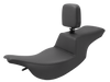 SADDLEMEN Tour Step Up Seat - Rider Backrest - Plain - FL '97-'07 - 897-07-194BR - PartsOutlet.com.au