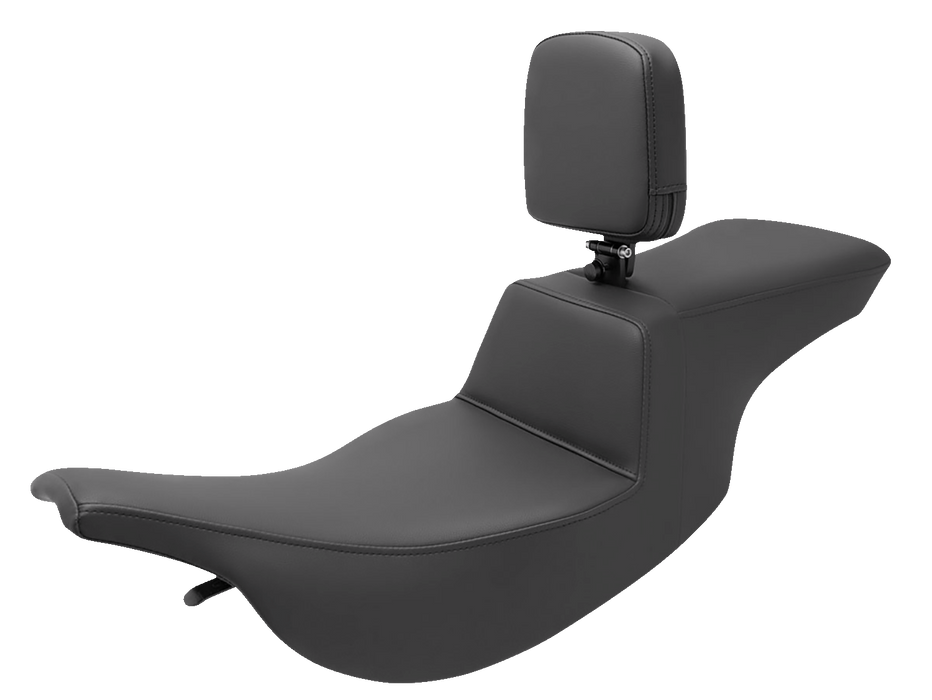 SADDLEMEN Tour Step Up Seat - Rider Backrest - Plain - FL '97-'07 - 897-07-194BR - PartsOutlet.com.au