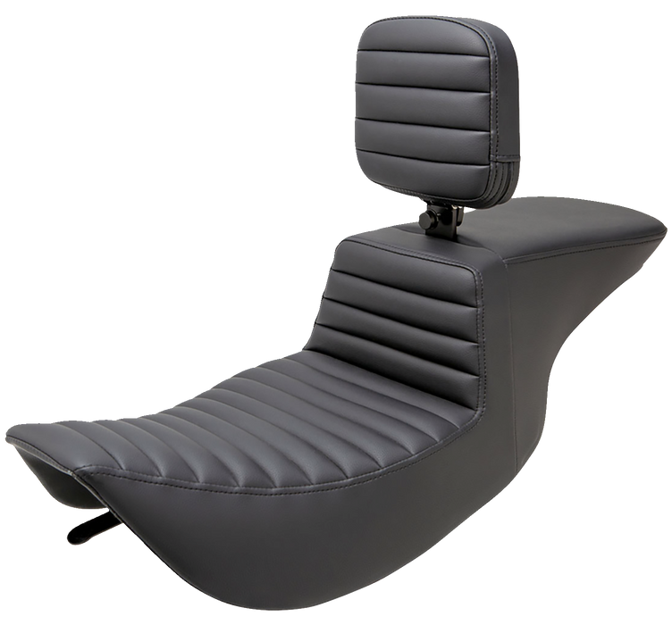 SADDLEMEN Tour Step Up Seat - Rider Backrest - Tuck-n-Roll - FLHR/FLHX '97-'07 - 897-06-191BR - PartsOutlet.com.au