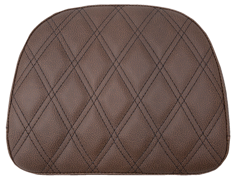 SADDLEMEN Touring Sissy Bar Pad - Brown - Lattice Stitch - Indian '14-'22 - 061145 - PartsOutlet.com.au