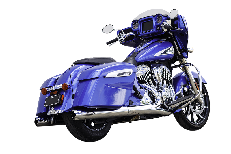 S&S CYCLE Fishtail Slip-Ons for Indian Challenger and Chieftain - Chrome 550-1077 - PartsOutlet.com.au