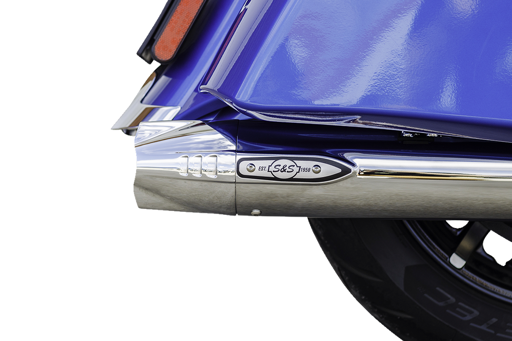 S&S CYCLE Fishtail Slip-Ons for Indian Challenger and Chieftain - Chrome 550-1077 - PartsOutlet.com.au