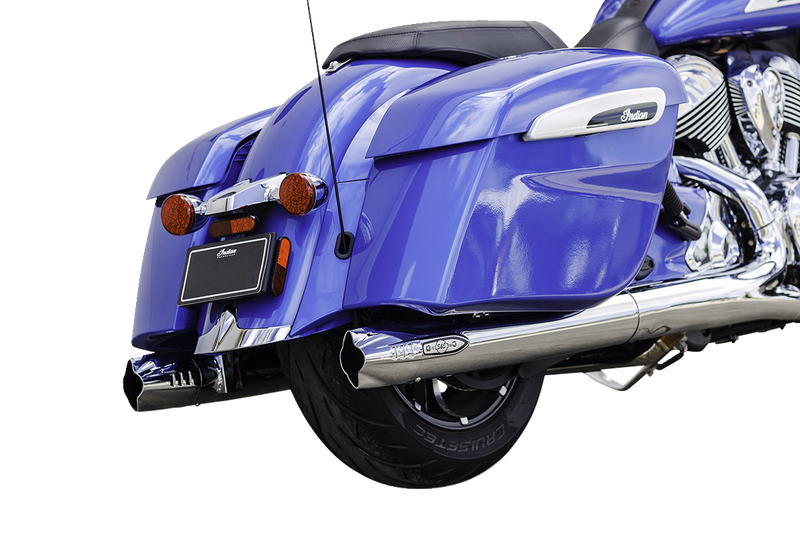 S&S CYCLE Fishtail Slip-Ons for Indian Challenger and Chieftain - Chrome 550-1077 - PartsOutlet.com.au