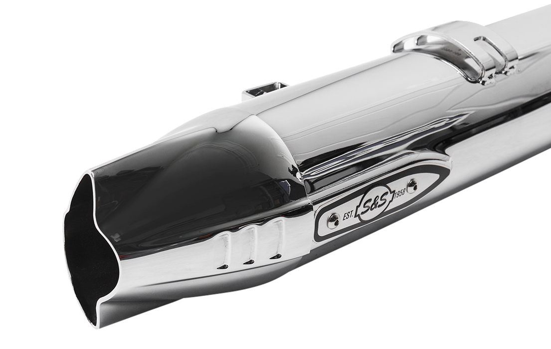 S&S CYCLE Fishtail Slip-Ons for Indian Challenger and Chieftain - Chrome 550-1077 - PartsOutlet.com.au