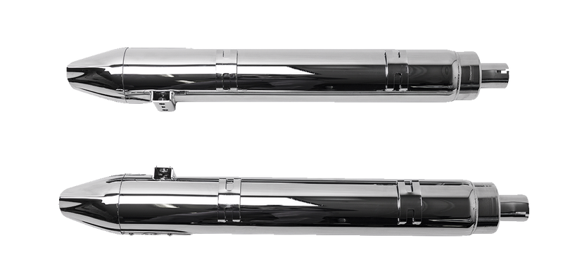 S&S CYCLE Fishtail Slip-Ons for Indian Challenger and Chieftain - Chrome 550-1077 - PartsOutlet.com.au