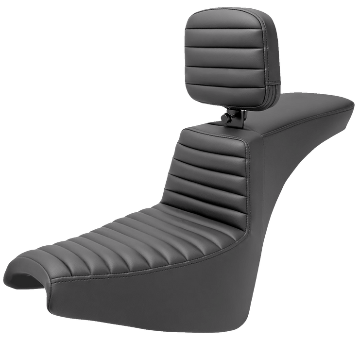 SADDLEMEN Tour Step Up Seat - Rider Backrest - Tuck-n-Roll - FXBB/FXST '18-'24 - 818-30-191BR - PartsOutlet.com.au