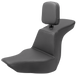 SADDLEMEN Tour Step Up Seat - Rider Backrest - Plain - 18+ Low Rider / Sport Glide - 818-29-194BR - PartsOutlet.com.au