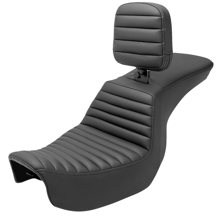 SADDLEMEN Tour Step Up Seat - Rider Backrest - Tuck-n-Roll - Dyna '06-'17 - 806-04-191BR - PartsOutlet.com.au