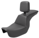 SADDLEMEN Tour Step Up Seat - Rider Backrest - Plain - Dyna '06-'17 - 806-04-194BR - PartsOutlet.com.au