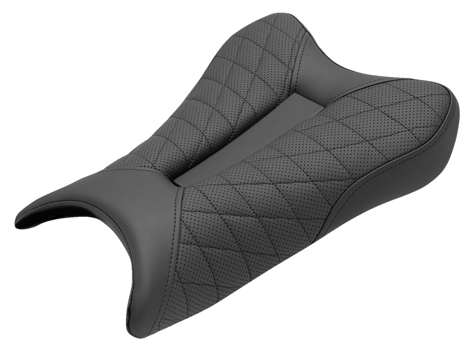 SADDLEMEN Track Seat - Lattice Stitch - Black - ZX6R '19-'22 - 0810-K075 - PartsOutlet.com.au