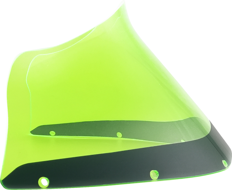 KLOCK WERKS Kolor Flare Windshield - 9" - Green Ice - FXRP - KWW-02-0610