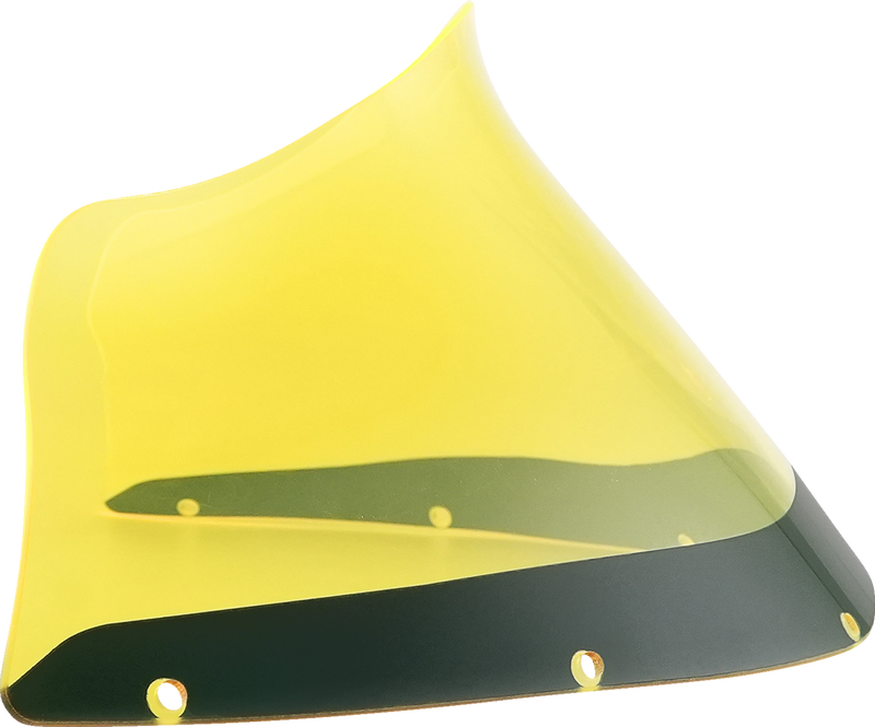 KLOCK WERKS Kolor Flare Windshield - 9" - Yellow Ice - FXRP - KWW-02-0609