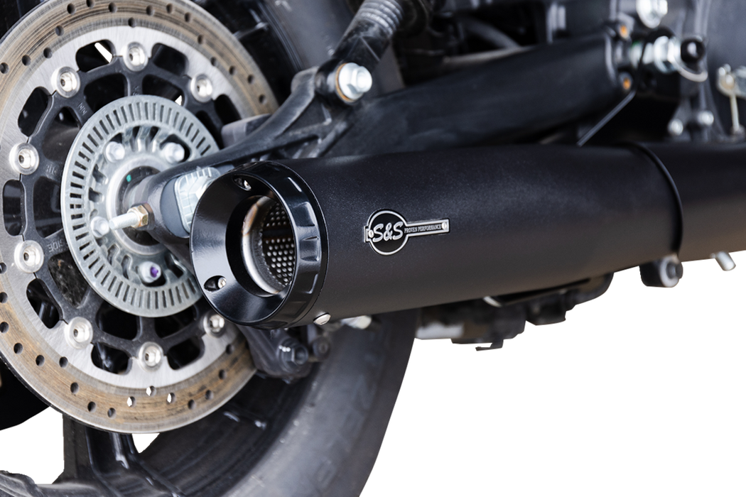 S&S CYCLE 2:1 Black Grand National Exhaust system for Indian Scout 4111-266 - PartsOutlet.com.au