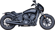 S&S CYCLE 2:1 Black Grand National Exhaust system for Indian Scout 4111-266 - PartsOutlet.com.au
