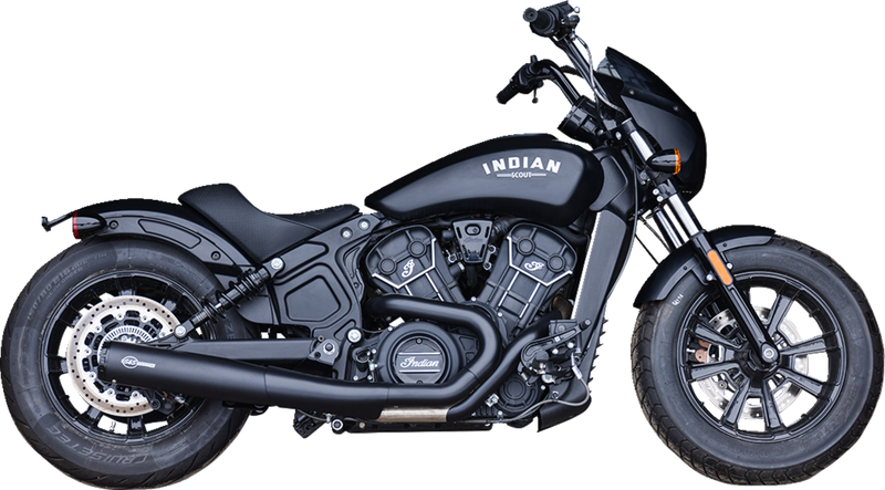 S&S CYCLE 2:1 Black Grand National Exhaust system for Indian Scout 4111-266 - PartsOutlet.com.au
