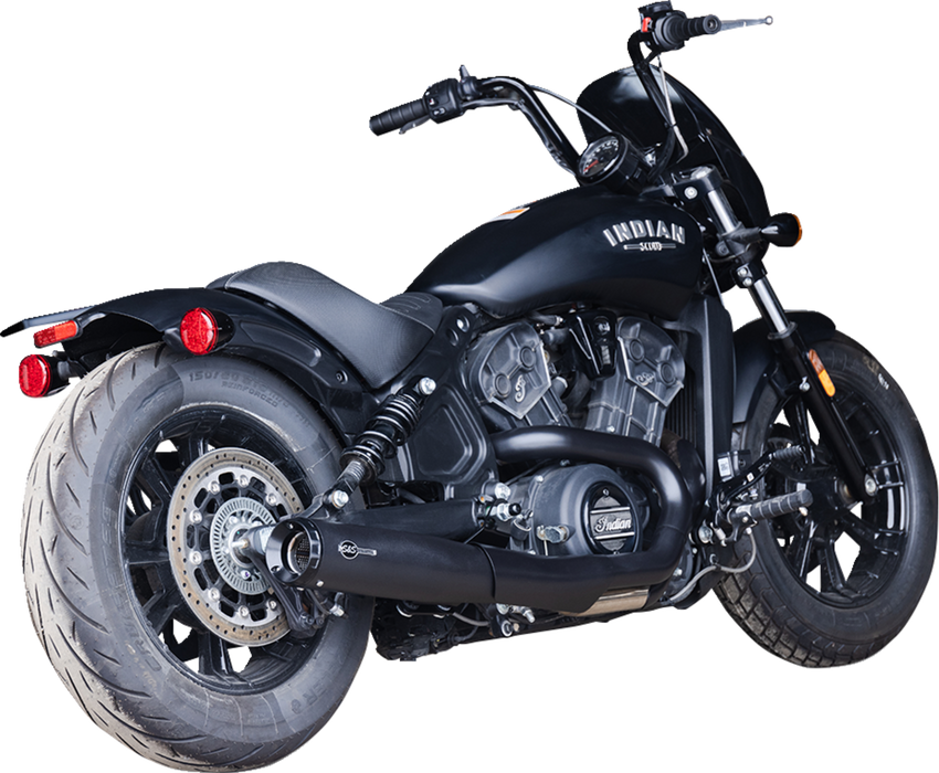 S&S CYCLE 2:1 Black Grand National Exhaust system for Indian Scout 4111-266 - PartsOutlet.com.au