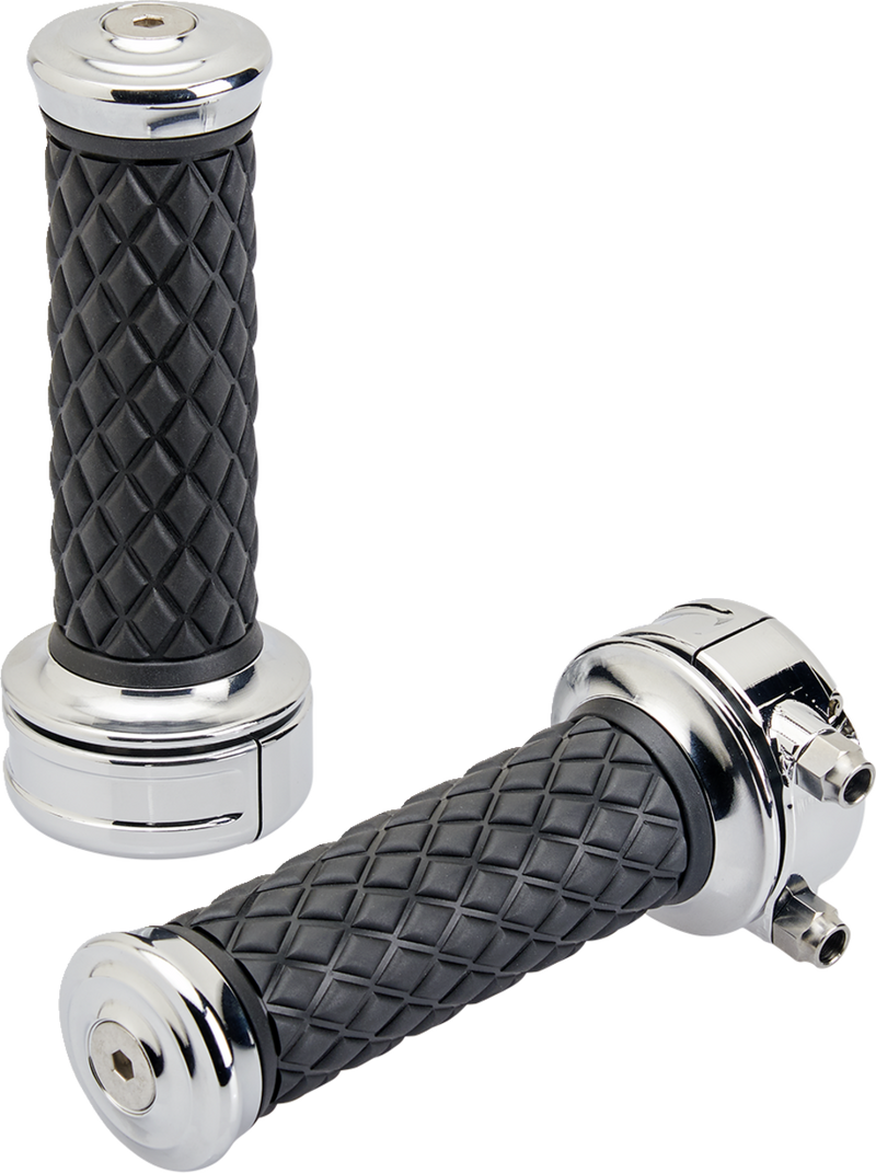 BILTWELL Grips - Alumicore - CSTEM - Chrome 6606-105-01 - PartsOutlet.com.au