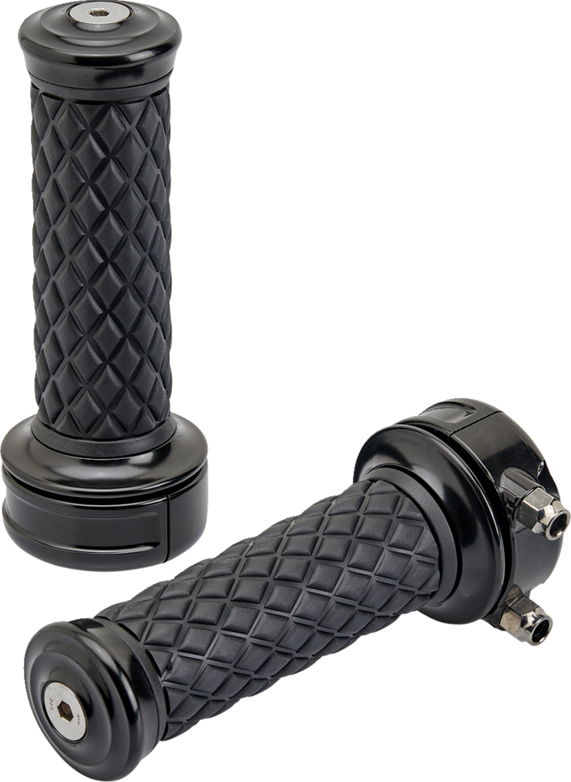 BILTWELL Grips - Alumicore - Custom Applications - Black 6606-201-01 - PartsOutlet.com.au