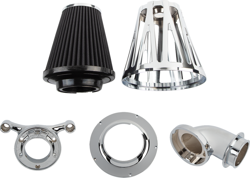 ARLEN NESS CROSSFIRE MONSTER SUCKER® AIR CLEANER, CHROME - 08-16 FLT / 16-17 FLST & FXDLS (FBW) - 600-089 - PartsOutlet.com.au