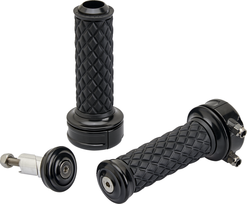 BILTWELL Grips - Alumicore - Custom Applications - Black 6606-201-01 - PartsOutlet.com.au