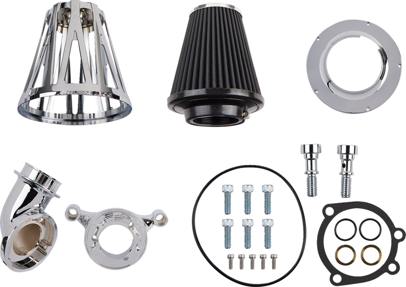 ARLEN NESS CROSSFIRE MONSTER SUCKER® AIR CLEANER, CHROME - 00-17 TWIN CAM (Exc. FBW & 99-01 FI FLT) - 600-090 - PartsOutlet.com.au