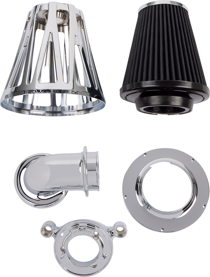 ARLEN NESS CROSSFIRE MONSTER SUCKER® AIR CLEANER, CHROME - 91-up XL SPORTSTER - 600-091 - PartsOutlet.com.au