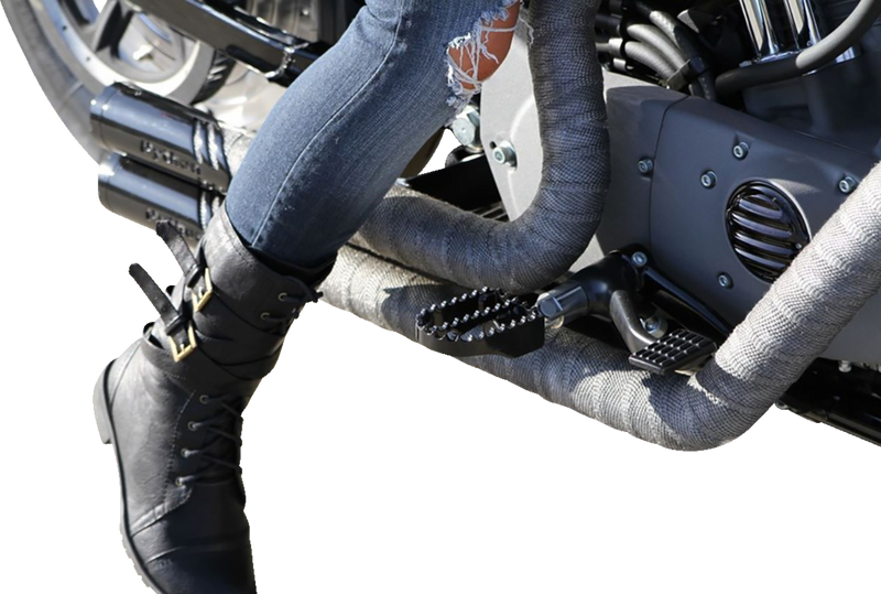 BURLY BRAND MX Footpegs - Driver/Passenger - Black - Harley-Davidson 1997-2019 - B13-1009B - PartsOutlet.com.au