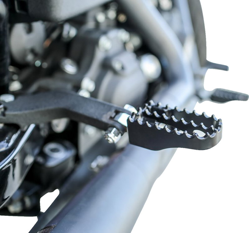 BURLY BRAND MX Mini Footpegs - Driver/Passenger - Black - Harley-Davidson 1997-2019 - B13-1010B - PartsOutlet.com.au