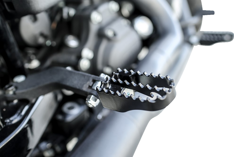 BURLY BRAND MX Mini Footpegs - Driver/Passenger - Black - Harley-Davidson 1997-2019 - B13-1010B - PartsOutlet.com.au
