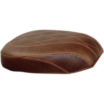 MUSTANG Wide Tripper Rear Seat - Brown - Harley-Davidson Slim FXS 2011-2017 - Diamond 76767 - PartsOutlet.com.au