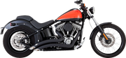 VANCE & HINES 2-into-2 Big Radius Exhaust System - Matte Black - Harley-Davidson 1986-2009 - 46079 - PartsOutlet.com.au