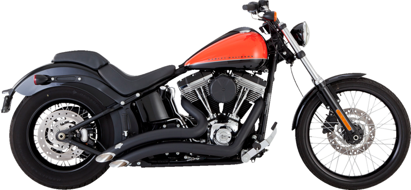 VANCE & HINES 2-into-2 Big Radius Exhaust System - Matte Black - Harley-Davidson 1986-2009 - 46079 - PartsOutlet.com.au