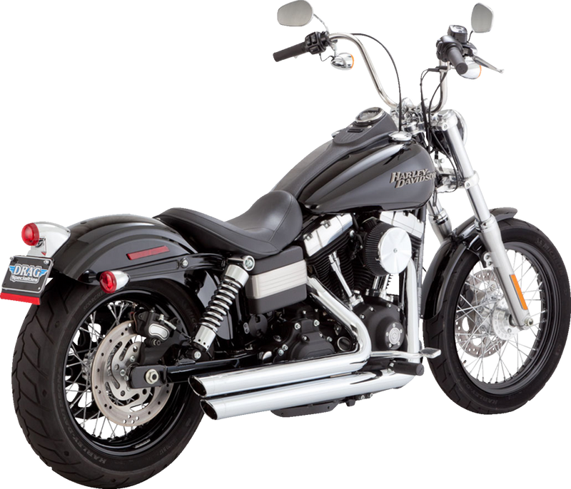 VANCE & HINES Big Shots Staggered Exhaust System - Chrome - FXD '06-'17 - 17958