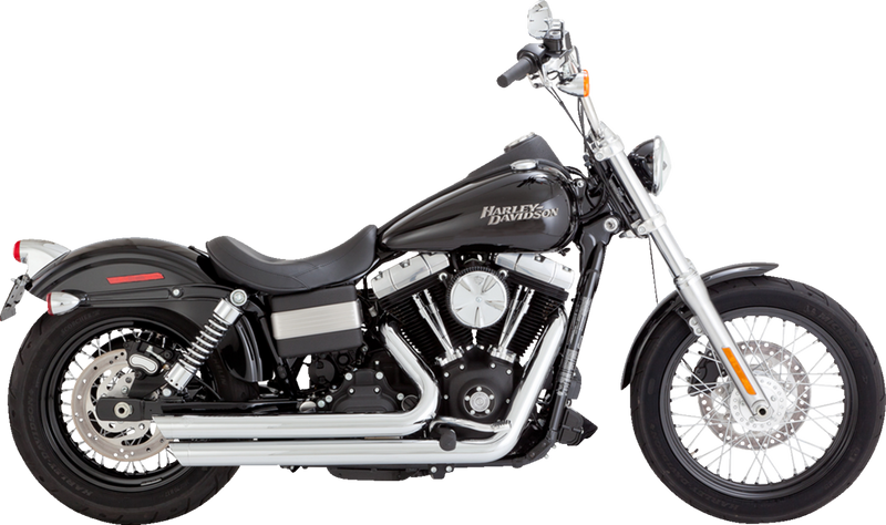 VANCE & HINES Big Shots Staggered Exhaust System - Chrome - FXD '06-'17 - 17958
