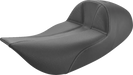 SADDLEMEN Dominator Solo Seat -Stitched - Black w/ Gray Stitching - FLHR/FLHX '97-'07 897-06-0042 - PartsOutlet.com.au