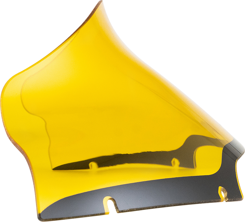 KLOCK WERKS Kolor Flare Sport Windshield - 9" - Yellow - FLTR '15-'23 - KWW-01-0669