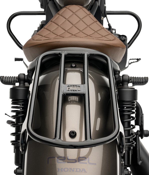 COBRA Solo Luggage Rack - Tube - Black - Honda Rebel 300/500 - 2017-2023 - 02-4108B