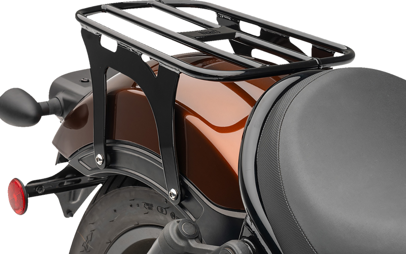 COBRA Solo Luggage Rack - Tube - Black - Honda Rebel 1100 - 2021-2023 - 02-4109B - PartsOutlet.com.au