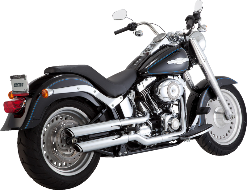 VANCE & HINES Twin Slash 3" Slip-On Mufflers - Chrome - FL '07-'09 - 16844
