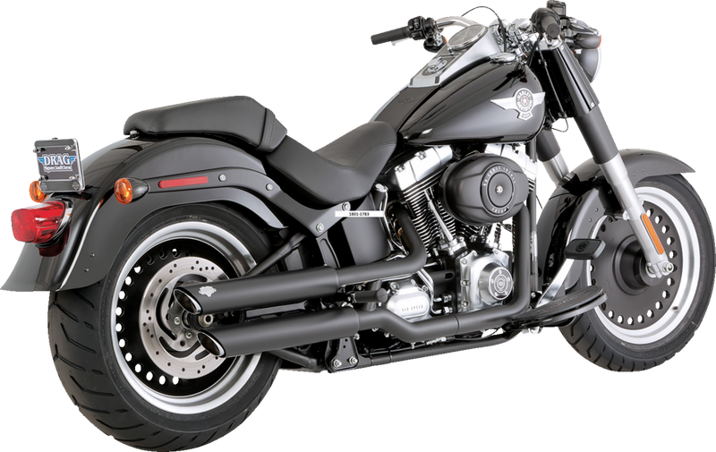 VANCE & HINES Twin Slash 3" Slip-On Mufflers - Black - FL '07-'09 - 46844