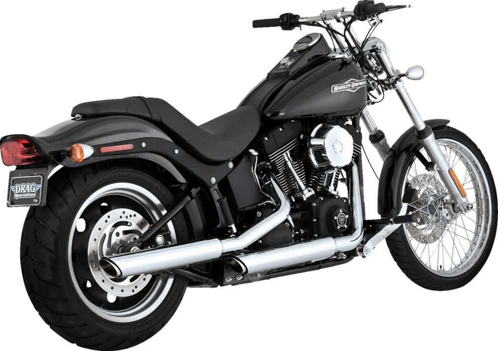 VANCE & HINES 3" Twin Slash Slip-On Muffler - Chrome - Harley-Davidson 2007-2009 - 16834