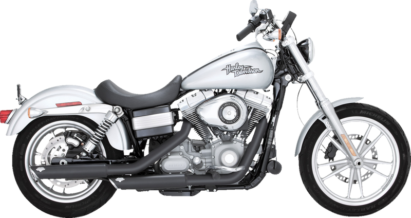 VANCE & HINES 3" Twin Slash Slip-On Muffler - Black - FXD '91-'09 - 46838