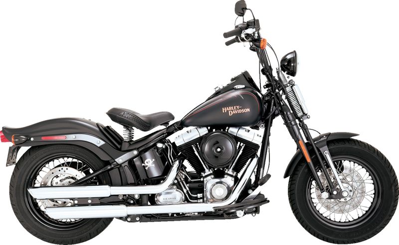 VANCE & HINES 3" Twin Slash Slip-On Mufflers - Chrome - '07-'09 Softail - 16842