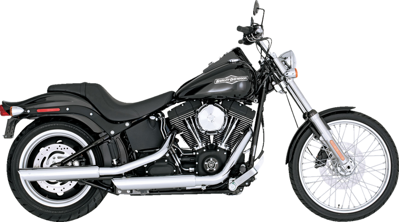 VANCE & HINES 3" Twin Slash Slip-On Muffler - Chrome - Harley-Davidson Wide tyre '07-17 - 16834